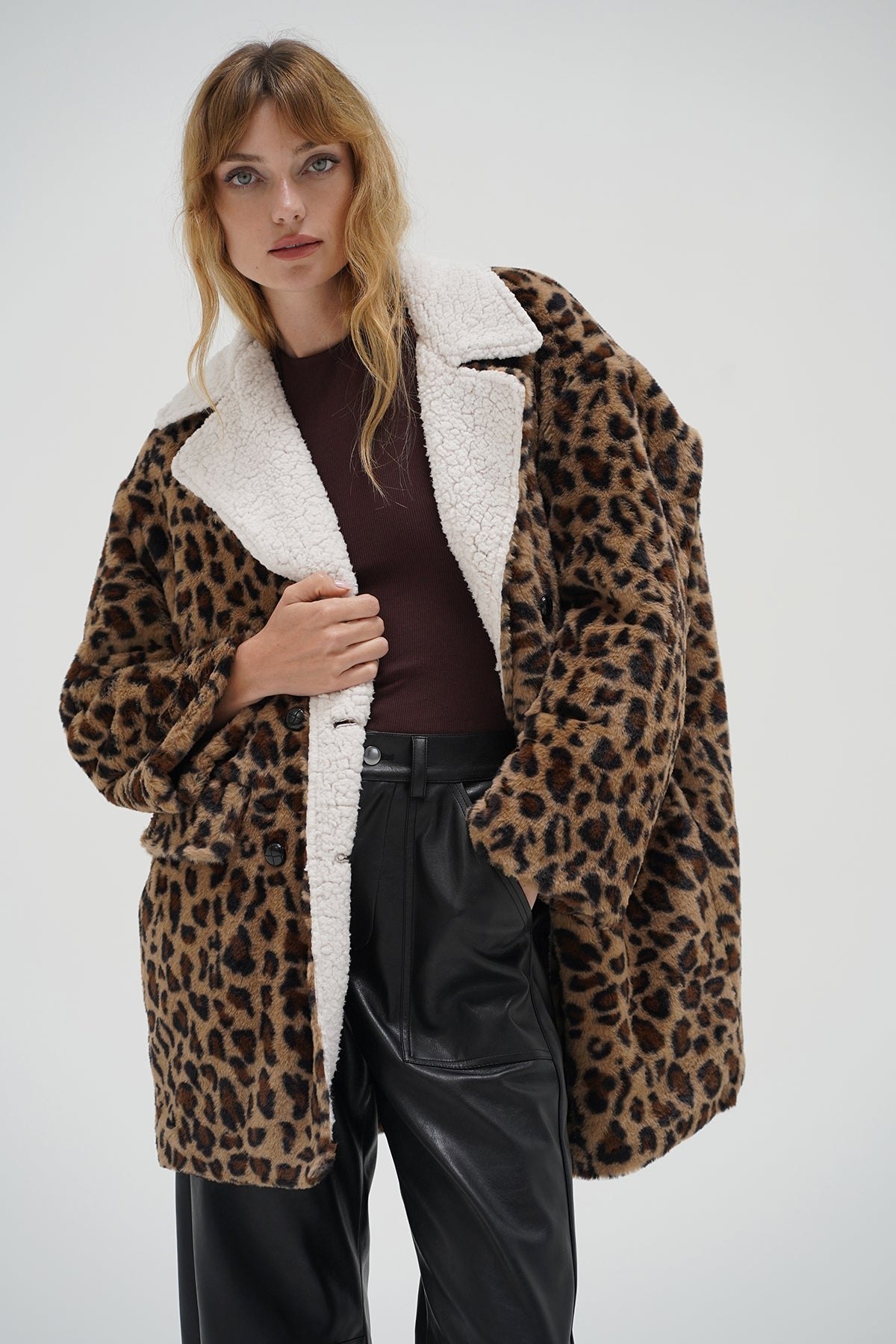 Rana Faux Leopard Jacket Leopard Print