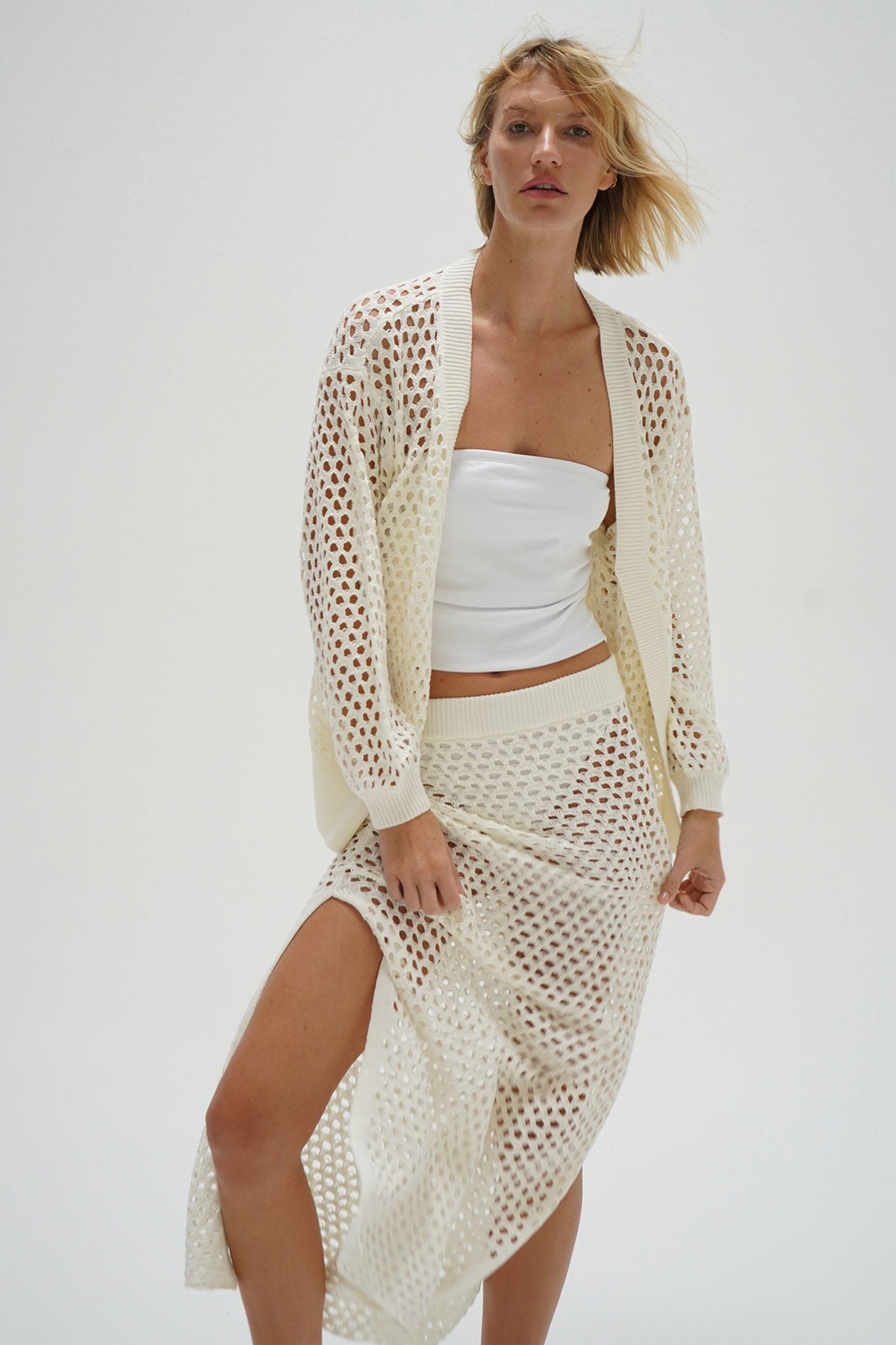 Open knit summer cardigan hotsell