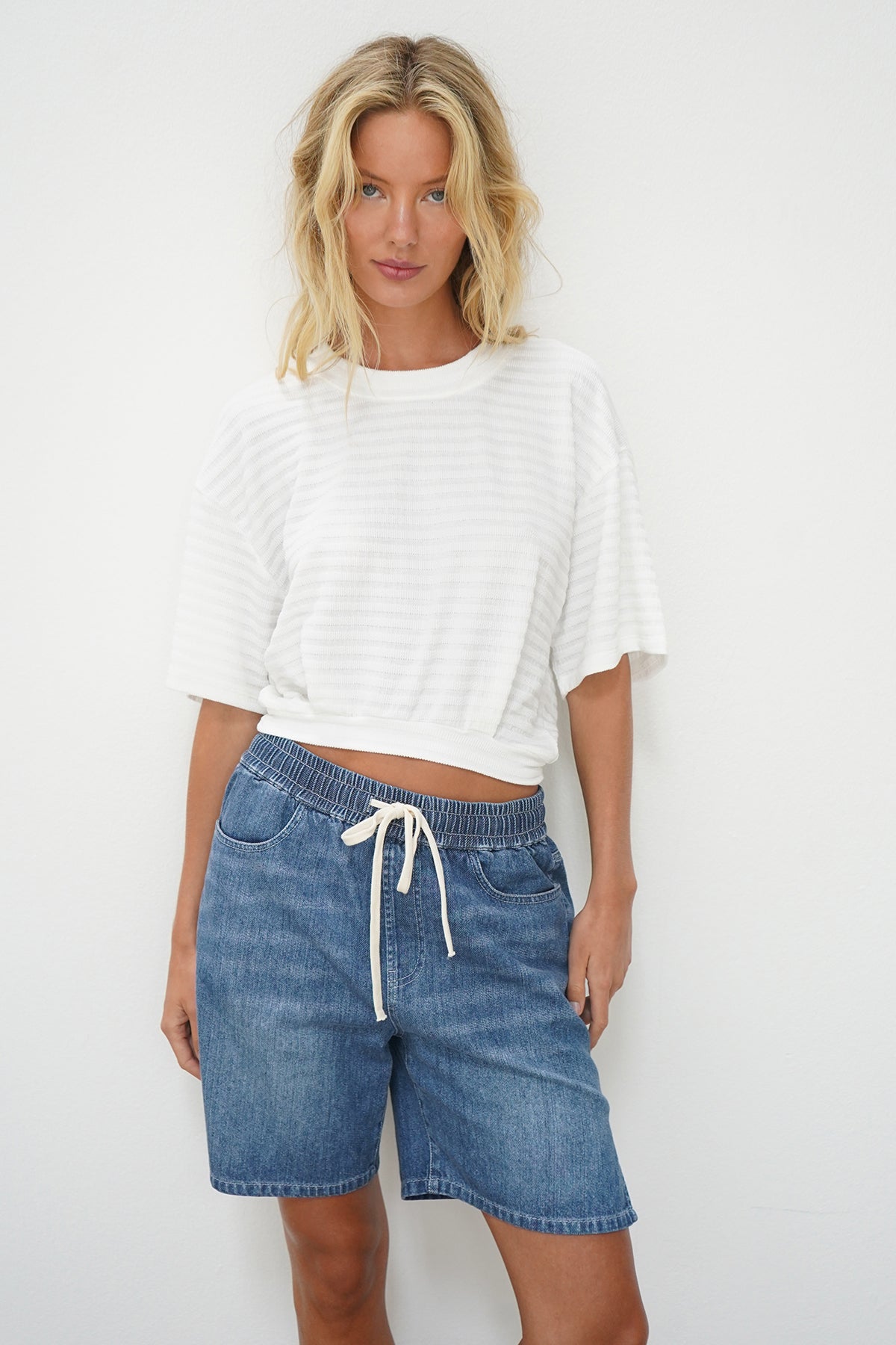 LNA Brenda tee in white