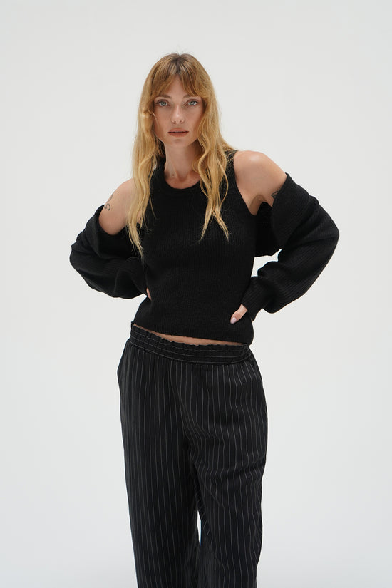 Ean Shrug Sweater Set - Black