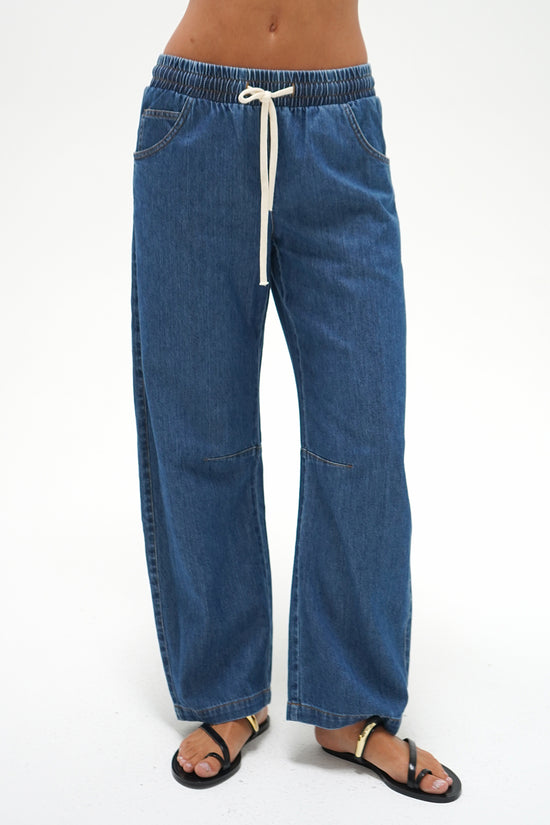 LNA Lennon Pant in soft denim