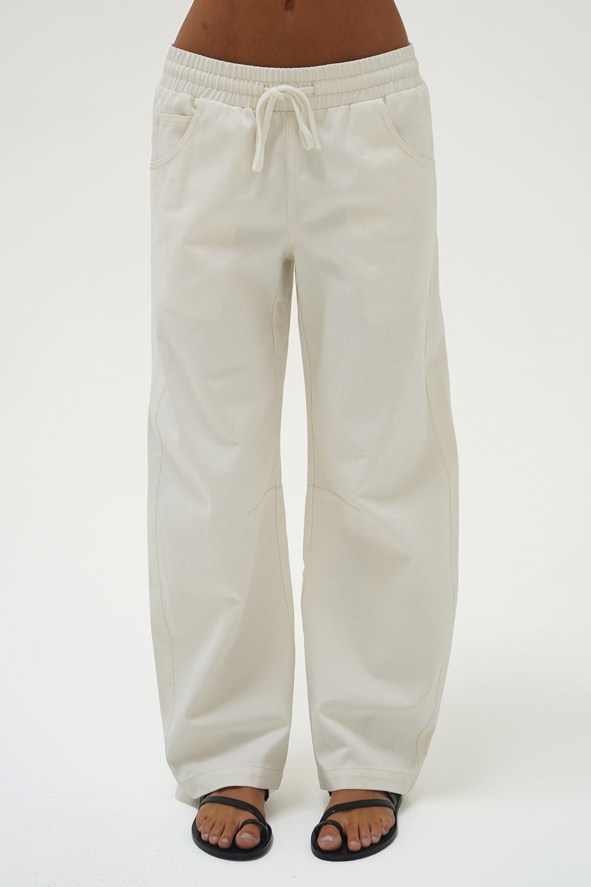 LNA Lennon Pant in white denim