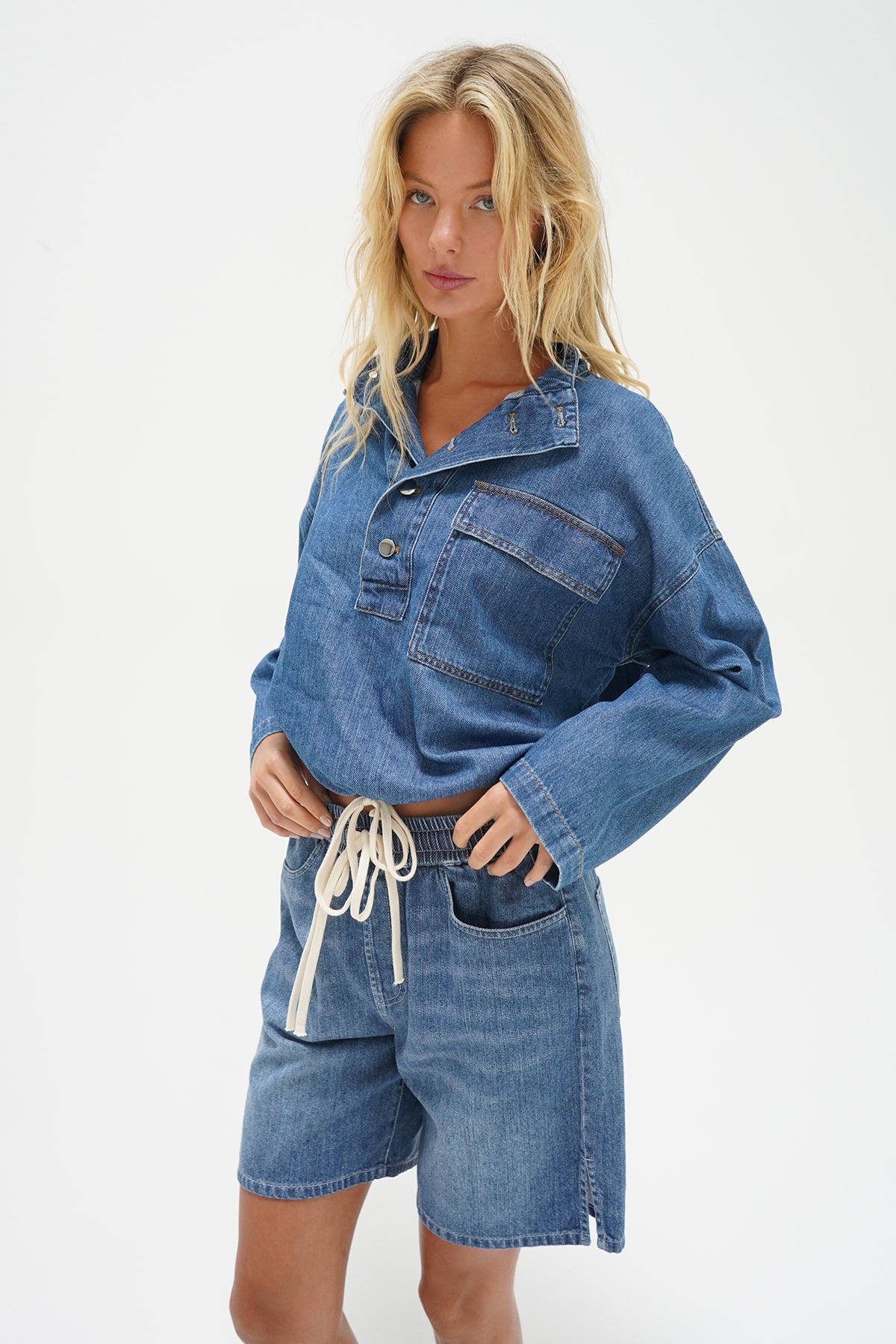 Lilah Jacket - Soft Denim