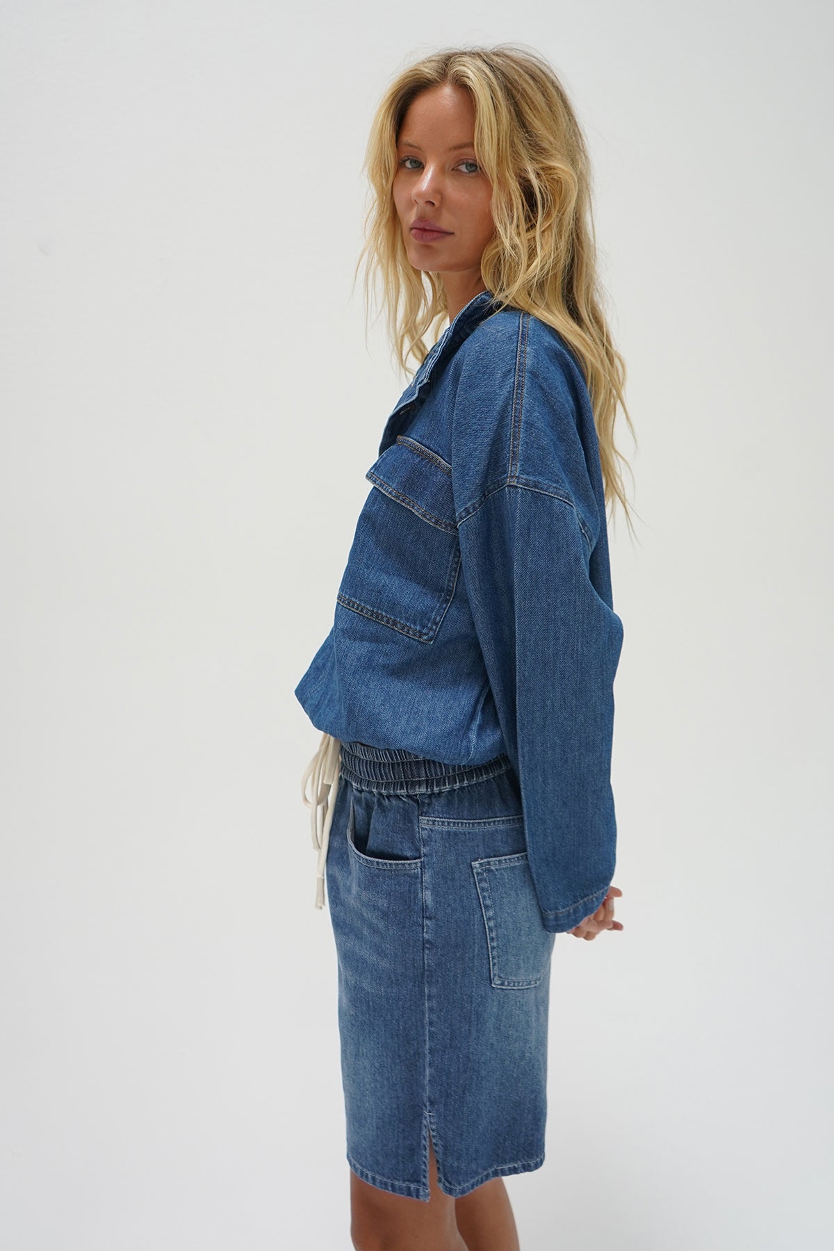 Lilah Jacket - Soft Denim