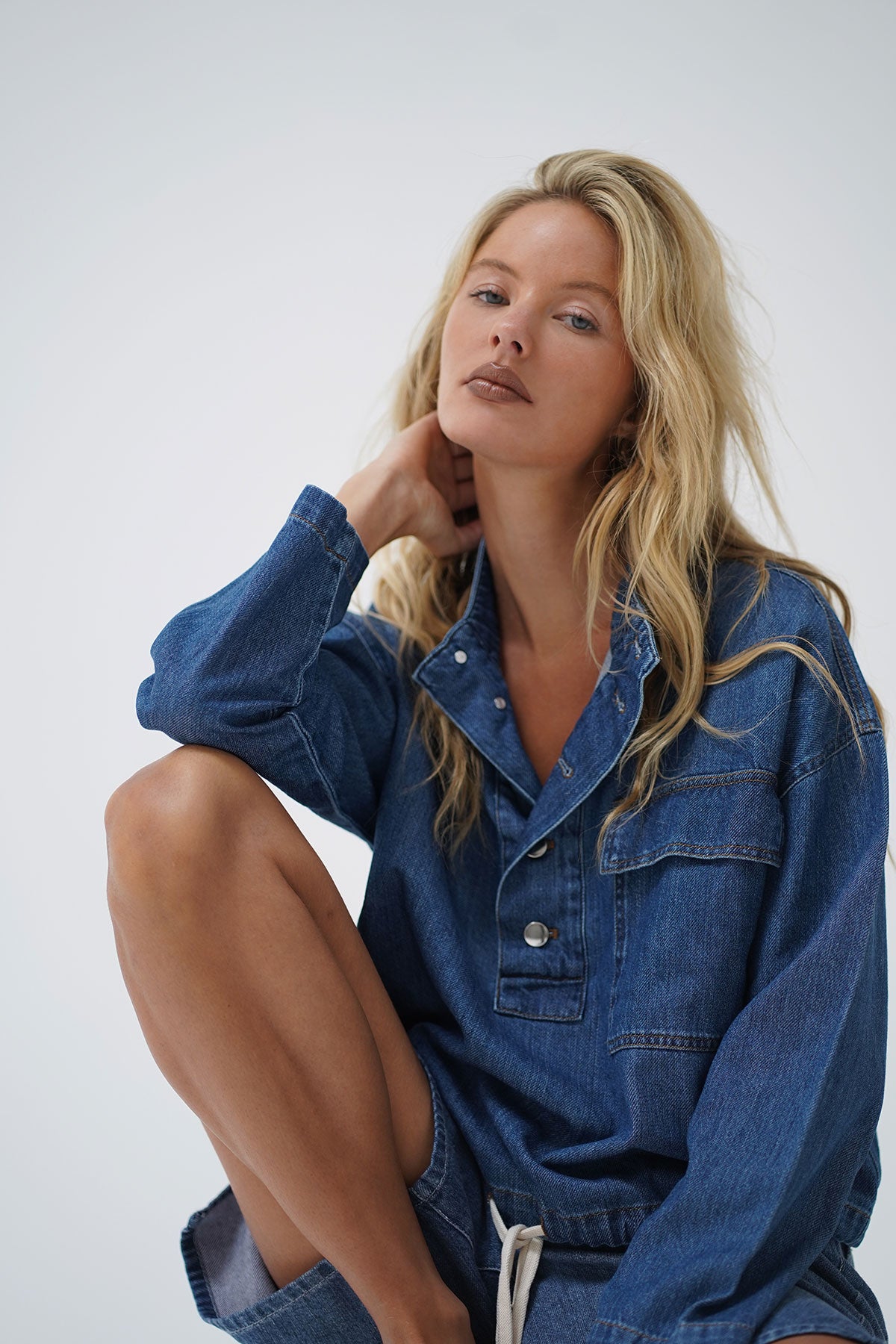 LNA Lilah Soft Denim Jacket