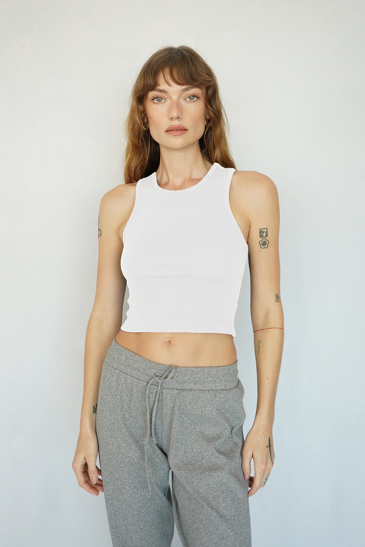 Maya Cotton Rib Tank - White