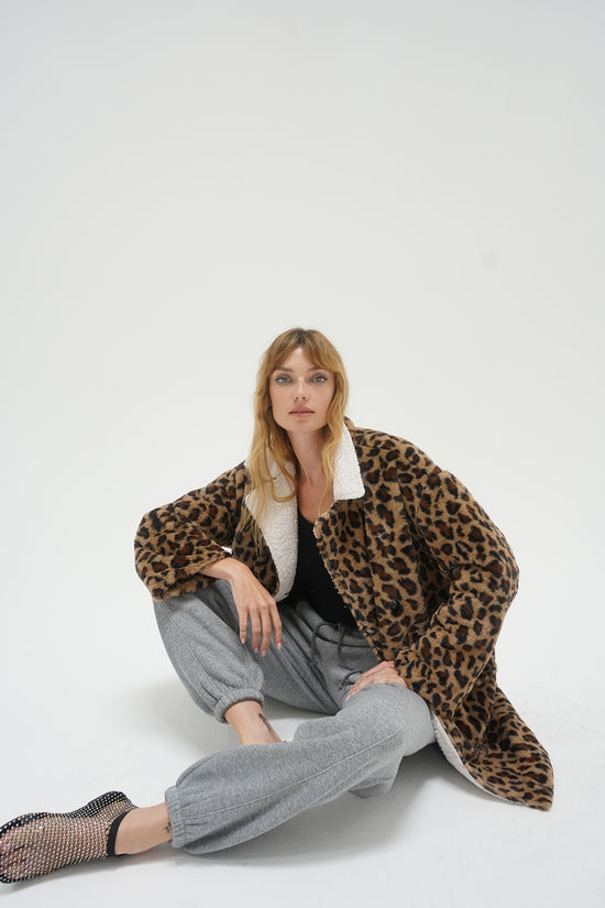 Rana Faux Leopard Jacket - Leopard Print