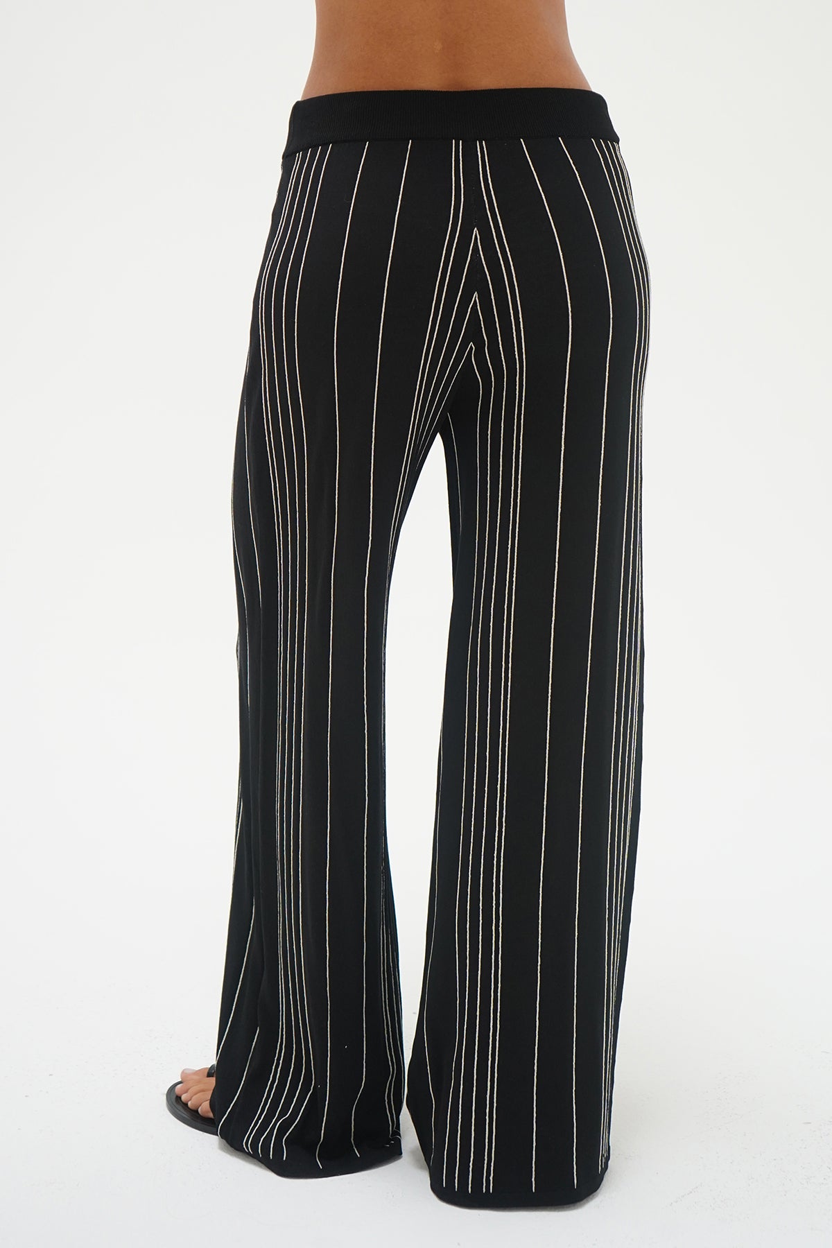 Rylan Stripe Pant - Ivory With Black Stripe