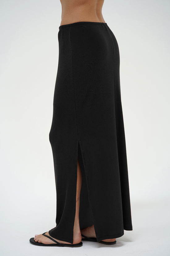 Steph Ribbed Skirt - Black