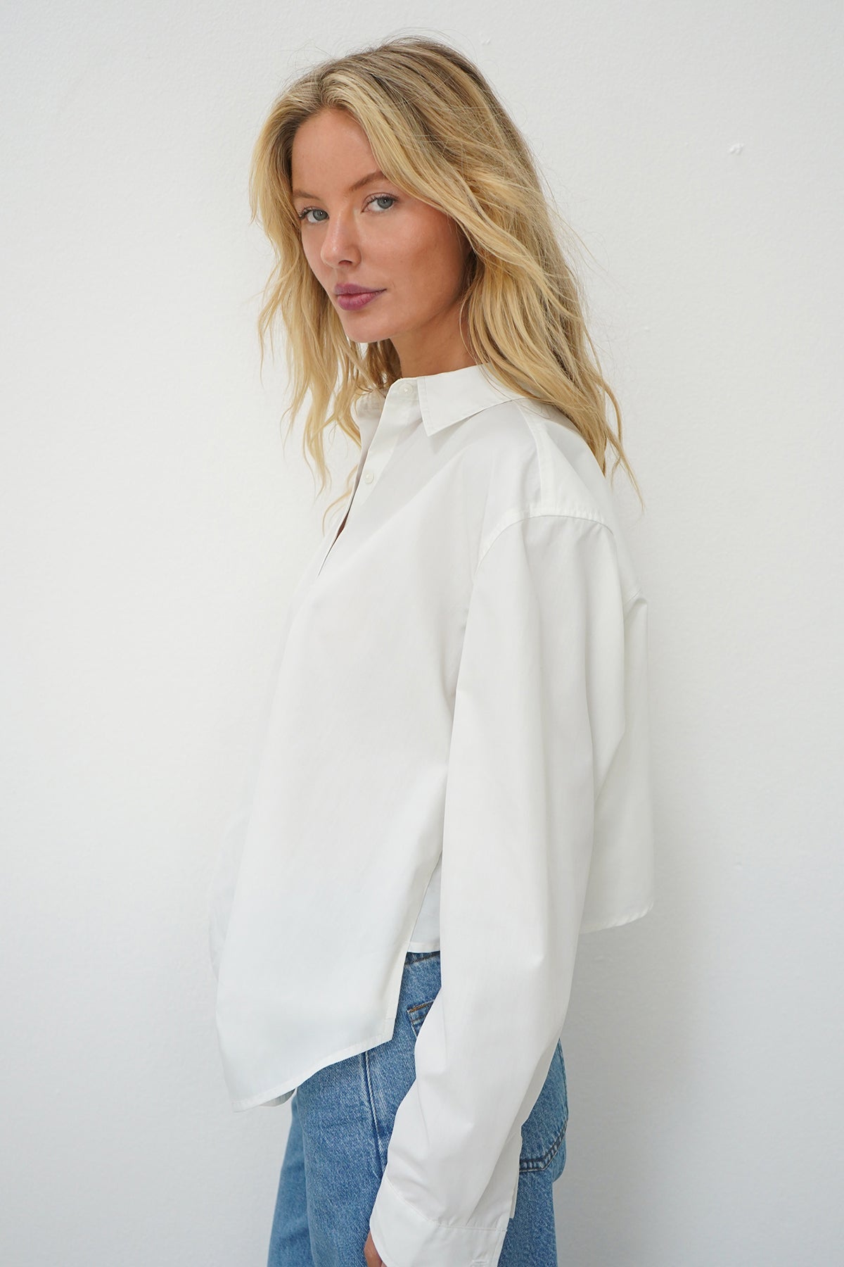 LNA Valyria button up top in white