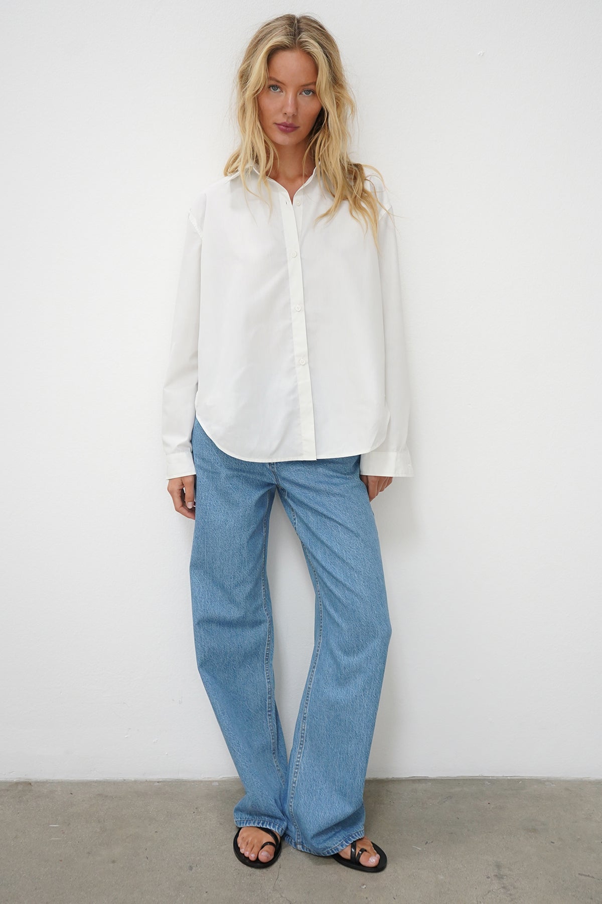 LNA Valyria button up top in white