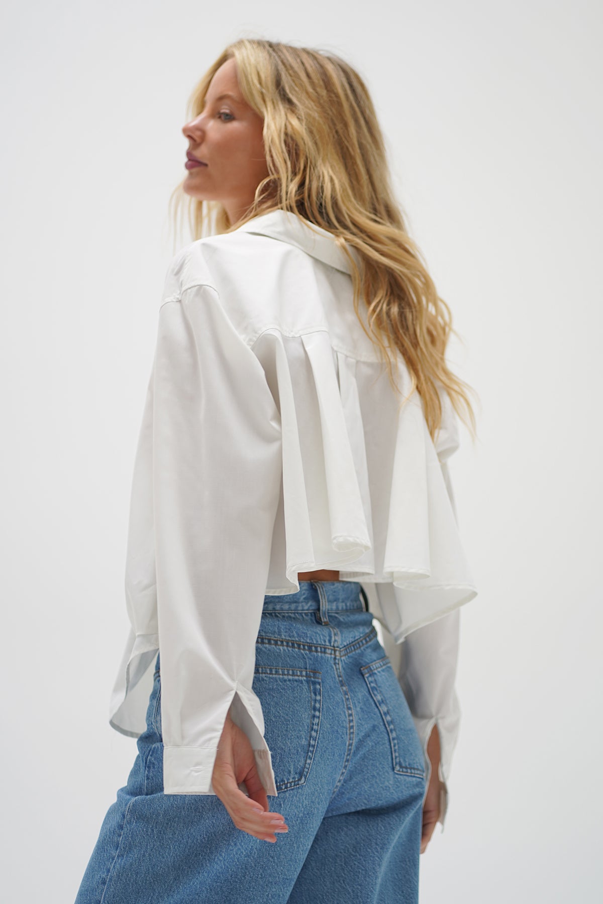 LNA Valyria button up top in white