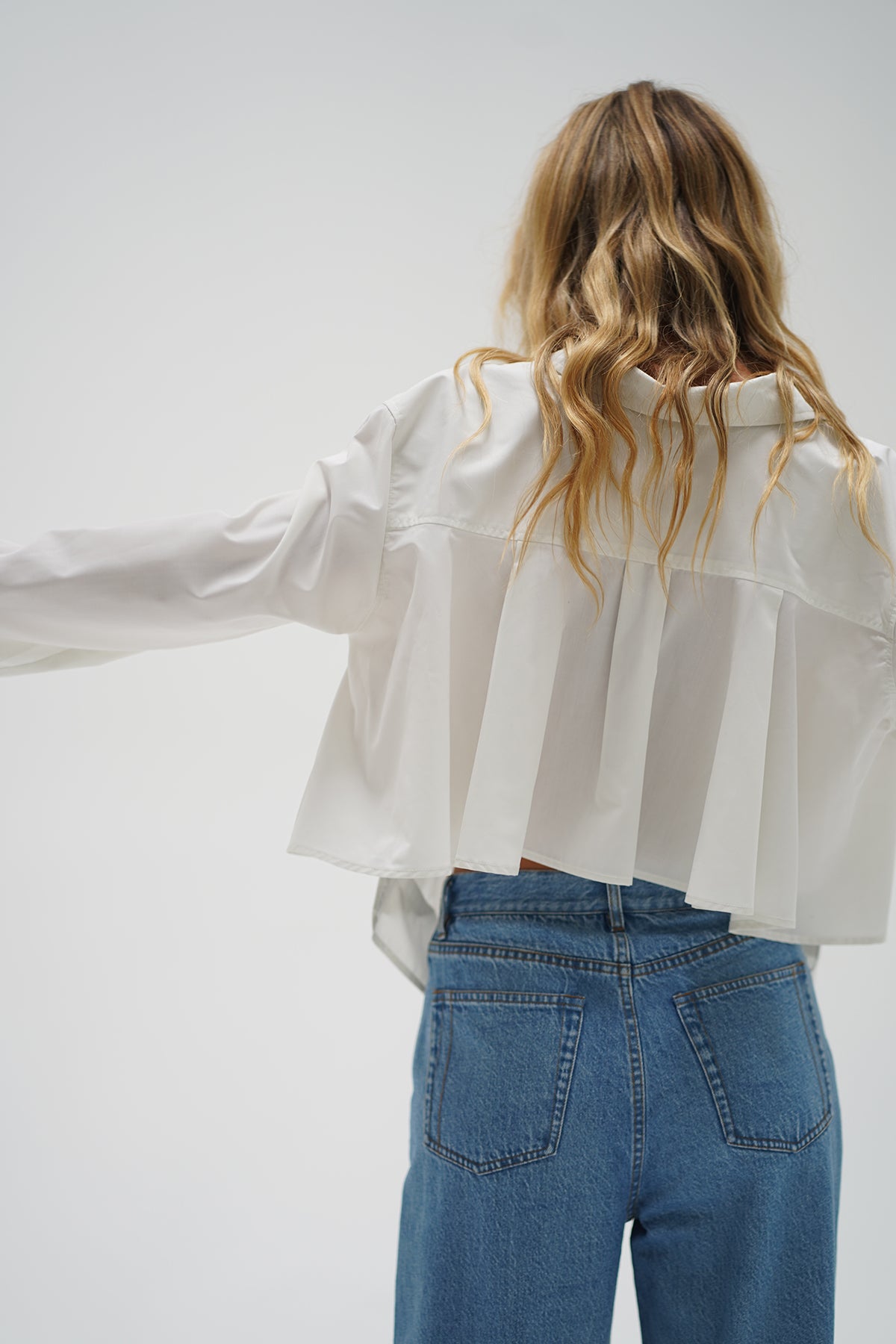 LNA Valyria button up top in white