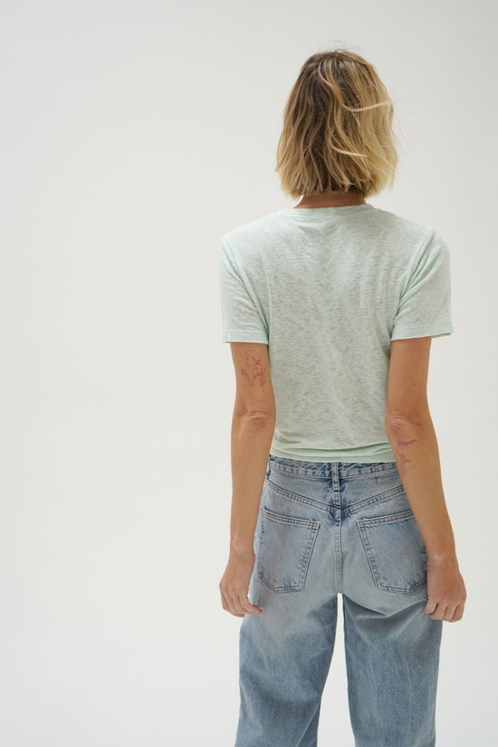 LNA Lina Brushed Tee in Sea Foam