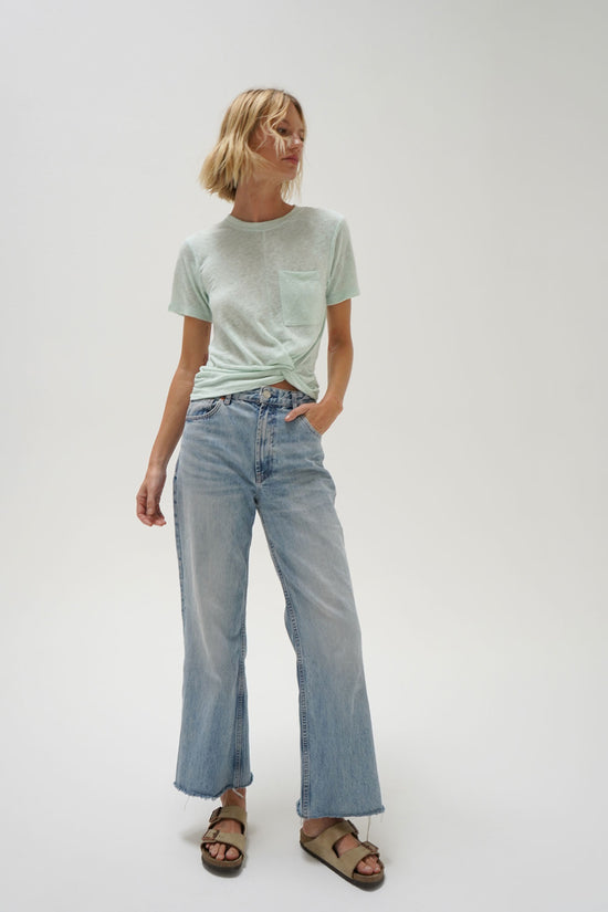 LNA Lina Brushed Tee in Sea Foam