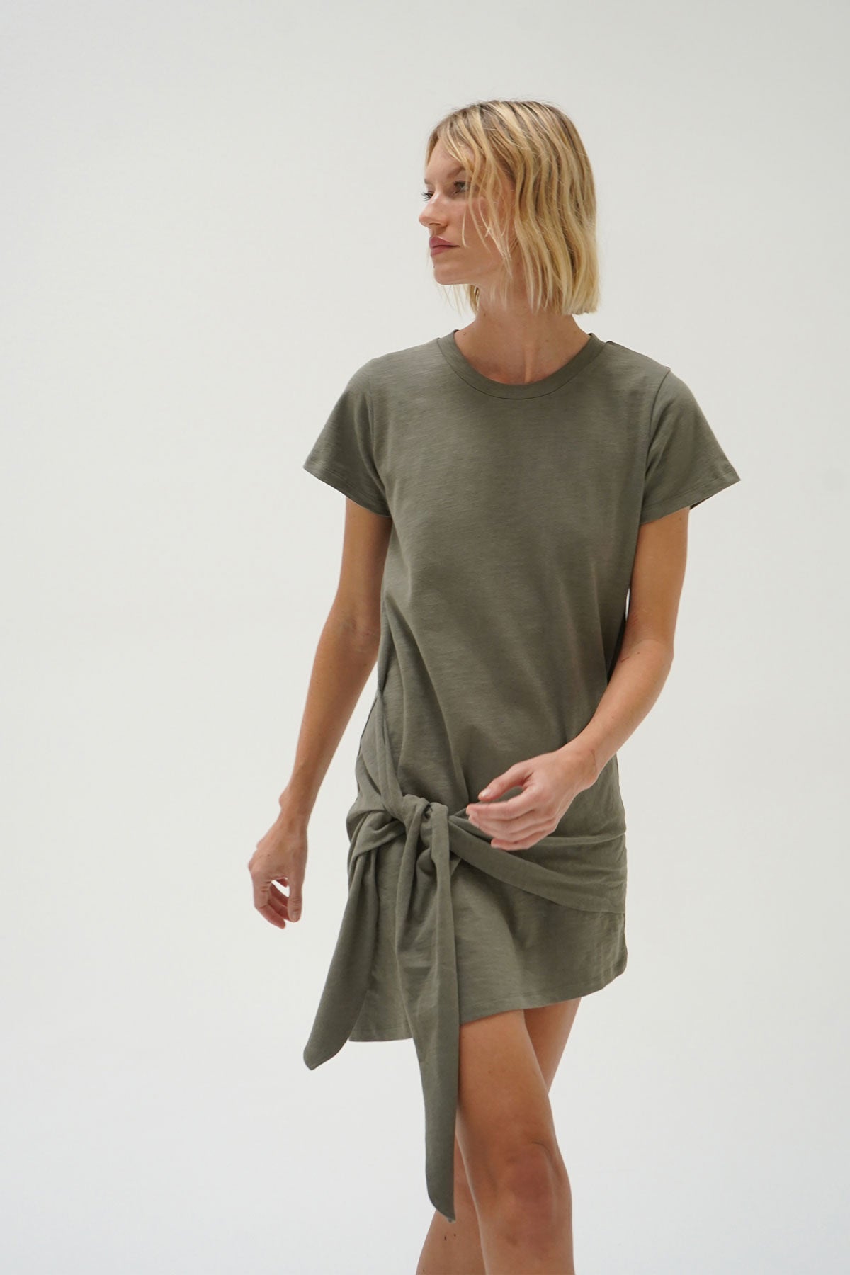 LNA Charlie Tie Cotton Dress in Sedona