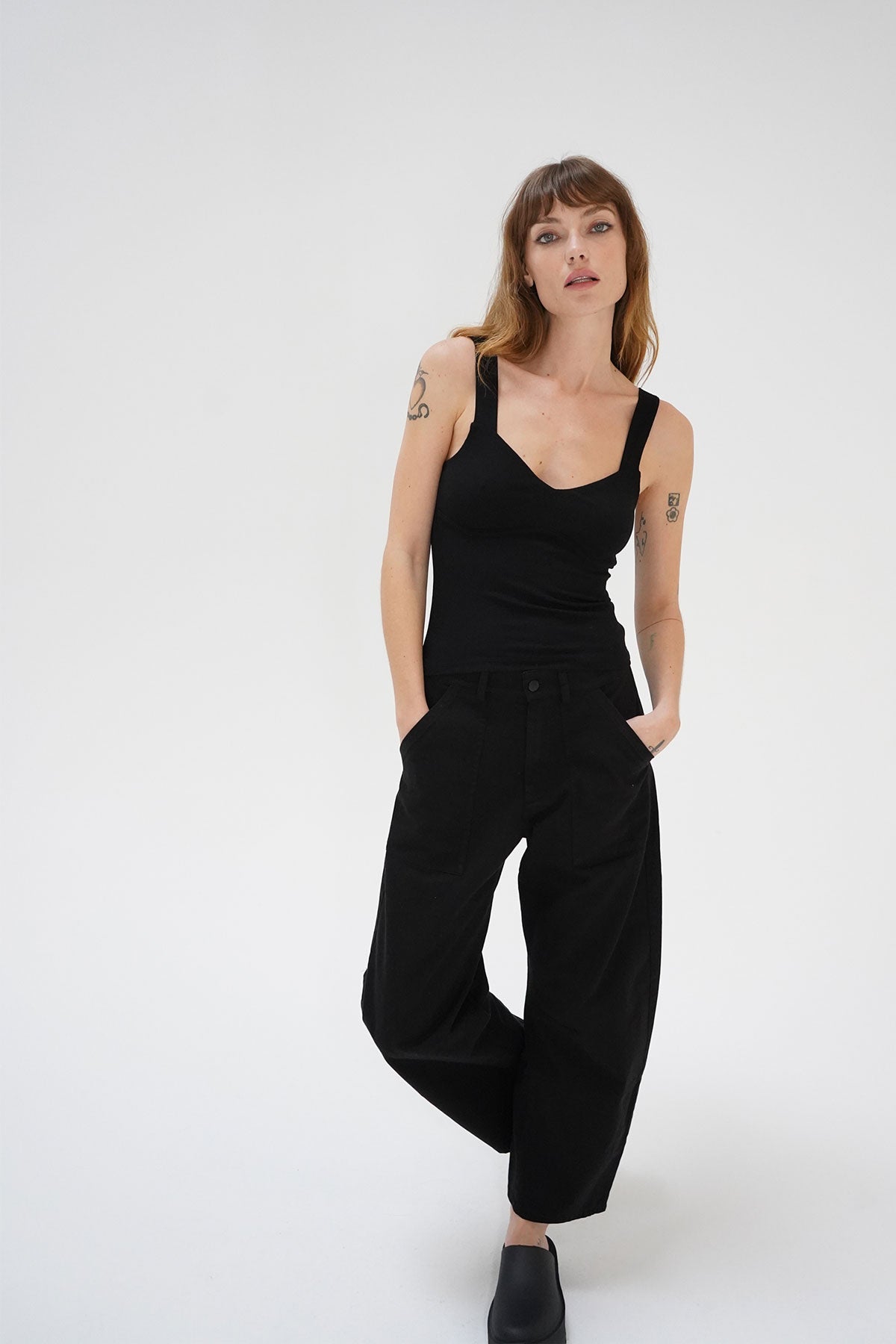 LNA Cross Creek Twill Pant in Black