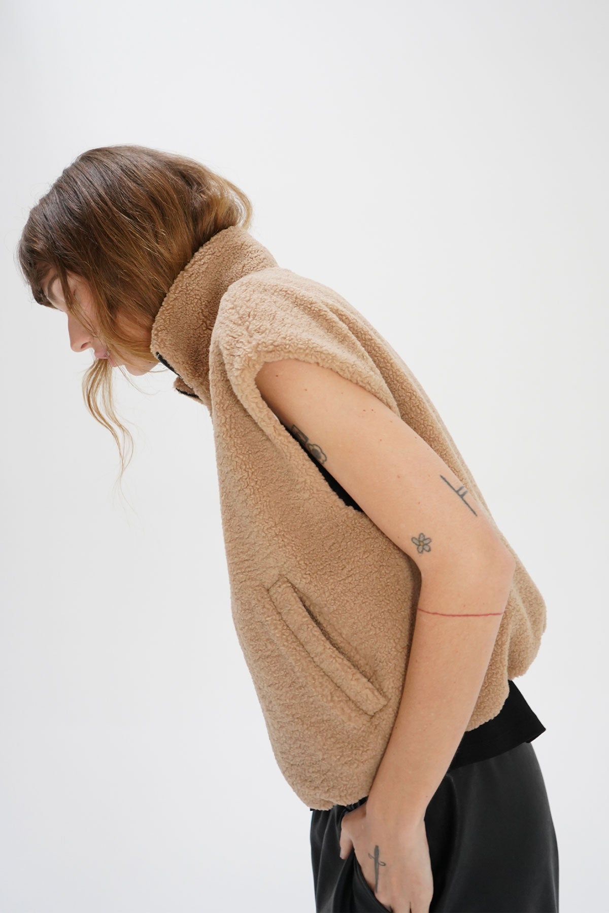 LNA Gabin Sherpa Vest in Teddy