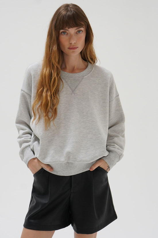 LNA Vintage Gym Sweatshirt in Heather Grey 