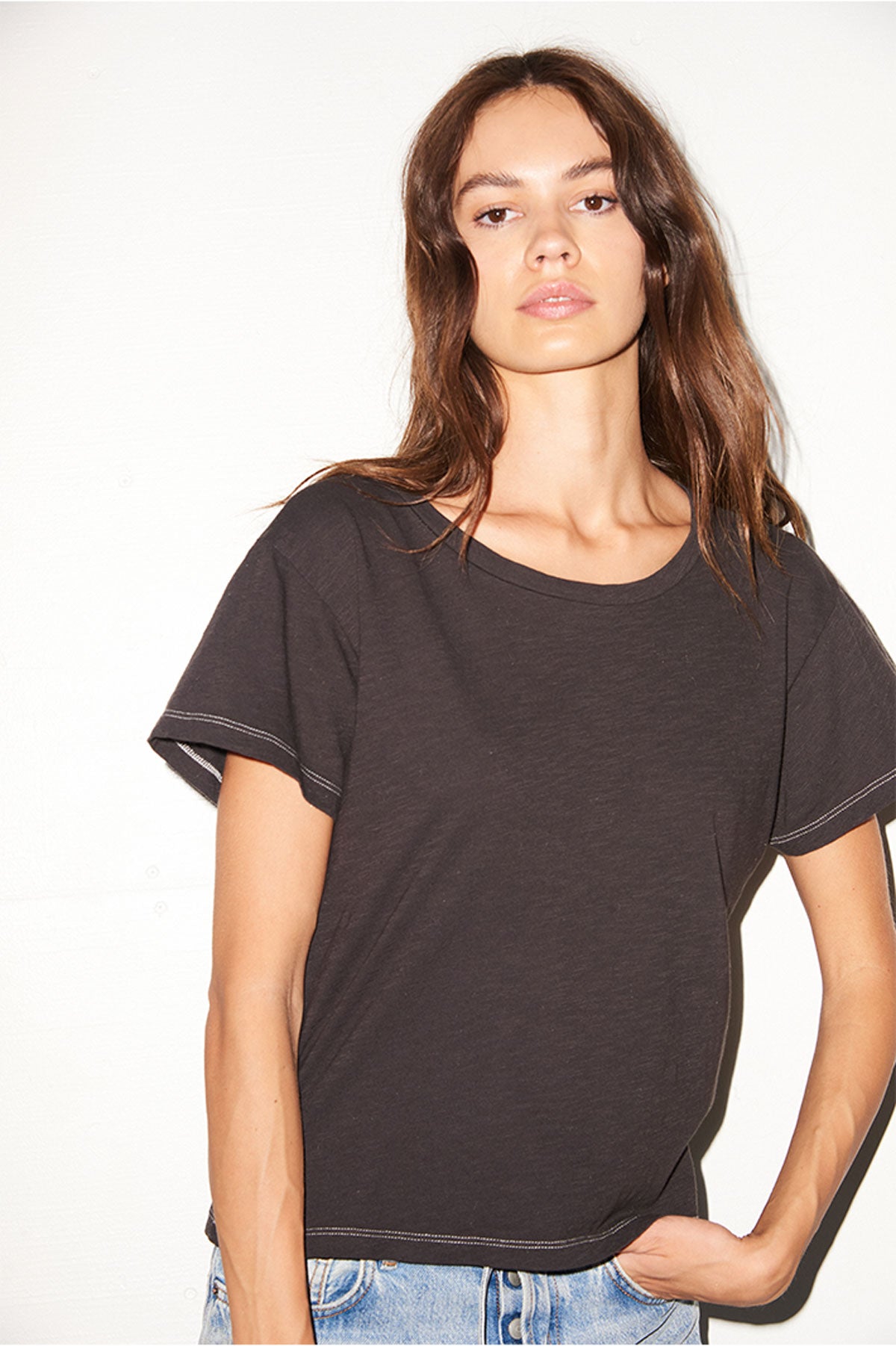 LNA Shaden Cotton Crew in Pirate Black