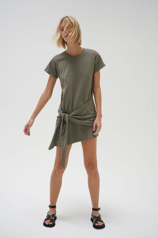 LNA Charlie Tie Cotton Dress in Sedona