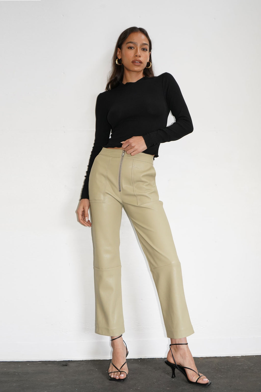 Long Sleeves With Belt High Waist